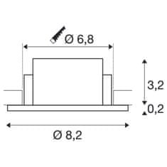 SLV BIG WHITE (SLV) NEW TRIA 68 krúžok na zabudovanie do stropu, D: 8,2 H: 3,4 cm, IP 65, biela 1007346