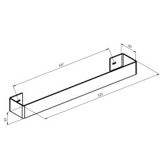 SAPHO TABELLA držiak uterákov 520mm, brúsená nerez MI520 - Sapho