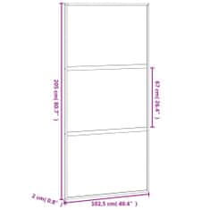 Vidaxl Posuvné dvere čierne 102,5x205 cm tvrdené sklo a hliník