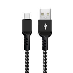 Maclean Kábel Maclean USB C, podporujúci rýchle nabíjanie, prenos dát, 2.4A, 5V/2.4A, čierny, dĺžka 2m, MCE482