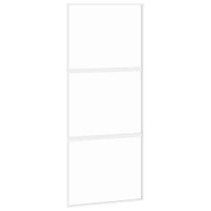 Vidaxl Posuvné dvere biele 90x205 cm tvrdené sklo a hliník