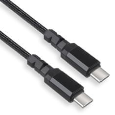 Maclean 2 x USB-C 100W kábel Maclean, podpora PD, prenos dát až 10Gbps, 5A, čierny, dĺžka 1m, MCE491