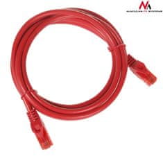 Maclean MCTV-302 R 47273 Káblový prepojovací kábel UTP cat6 zástrčka-zástrčka 2m červená