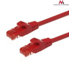 Maclean MCTV-302 R 47273 Káblový prepojovací kábel UTP cat6 zástrčka-zástrčka 2m červená