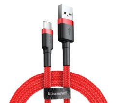 BASEUS Kábel USB na USB-C Baseus Cafule 1.5a, dĺžka 1m, červený