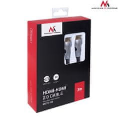 Maclean MCTV-705 56660 kábel HDMI-HDMI kábel 3m v2.0 30AWG 4K 60Hz kovové koncovky