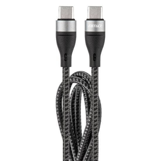 AMIO USB-C + USB-C kábel 100 cm fulllink uc-16 amio-02928