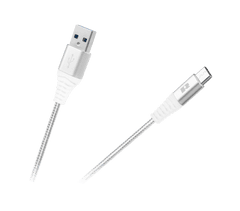 shumee USB - USB typ C kábel REBEL 50 cm biely
