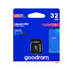 GoodRam 32GB pamäťová karta microSD UHS-I Goodram s adaptérom