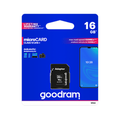GoodRam 16GB pamäťová karta microSD UHS-I Goodram s adaptérom