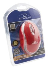 Titanum TM120R 2,4GHz 3D optická USB bezdrôtová myš Condor červená