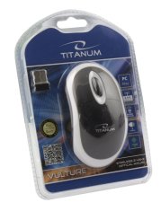 Titanum Bezdrôtová myš TM116W 2,4 GHz 3D optická USB Vulture čiernobiela