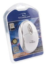 Titanum TM120W 2,4GHz 3D optická USB bezdrôtová myš Condor biela