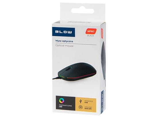 Blow 84-044# Blow MP-60 USB optická myš, čierna