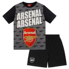 FAN SHOP SLOVAKIA Detské pyžamo Arsenal FC, tričko, šortky, šedá a čierna | 10-11r