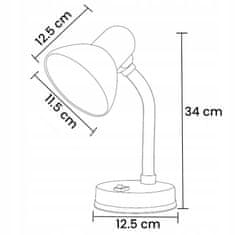 LUMILED Stolová lampa E27 nastaviteľná školská lampička SARA červená