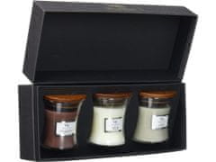 Woodwick Woody set 3x malá vonná sviečka s dreveným knôtom 3x 85 g