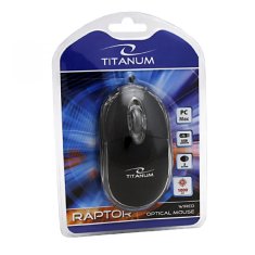 Titanum TM102K Drôtová 3D optická USB myš Raptor black Titanum