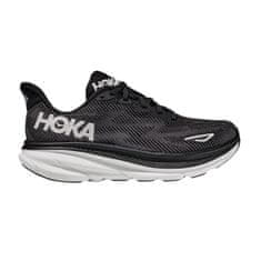 Hoka One One CLIFTON 9 WIDE Running shoes pre mužov, 44 EU, US10.5, Bežecké tenisky, Black/White, Čierna, 1132210-BWHT