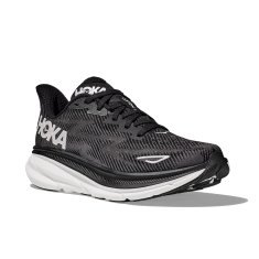 Hoka One One CLIFTON 9 WIDE Running shoes pre mužov, 44 EU, US10.5, Bežecké tenisky, Black/White, Čierna, 1132210-BWHT