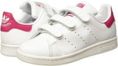 Adidas STAN SMITH CF SHOES pre deti, 38 EU, US5.5Y, Tenisky, White/Pink, Biela, CG3619