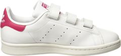 Adidas STAN SMITH CF SHOES pre deti, 38 EU, US5.5Y, Tenisky, White/Pink, Biela, CG3619