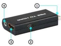 Verk  06281 Adaptér PS2 to HDMI Converter