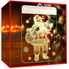 Verk  26016 Závesná vianočná 3D LED dekorácia svietiaca Santa Claus