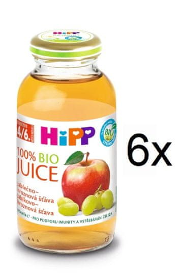 HiPP BIO Jablčno-hroznová šťava - 6x200ml