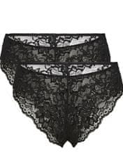 Pieces 2 PACK - dámske nohavičky PCLINA Brief 17139281 Black (Veľkosť S)