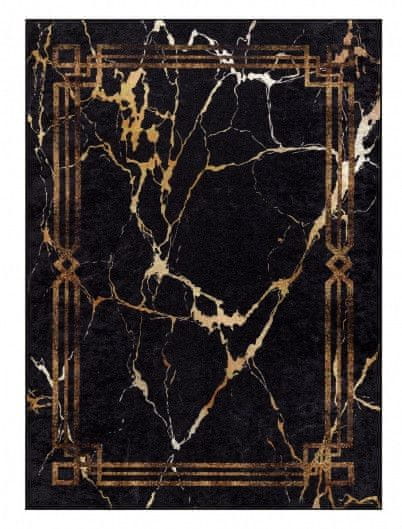 Dywany Łuszczów Kusový koberec Miro 51333.801 Marble black/gold