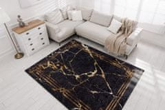 Dywany Łuszczów Kusový koberec Miro 51333.801 Marble black/gold 80x150