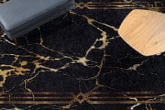 Dywany Łuszczów Kusový koberec Miro 51333.801 Marble black/gold 80x150