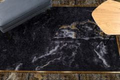 Dywany Łuszczów Kusový koberec Miro 51278.809 Marble black/gold 80x150