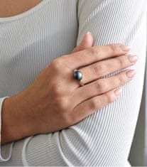 Evolution Group Nežný strieborný prsteň s umelou perlou 735022.3 tahiti (Obvod 52 mm)