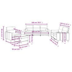 Petromila vidaXL 4-dielna sedacia súprava s vankúšmi tmavosivá látka