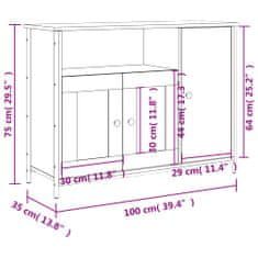 Petromila vidaXL Komoda sivá sonoma 100x35x75 cm kompozitné drevo