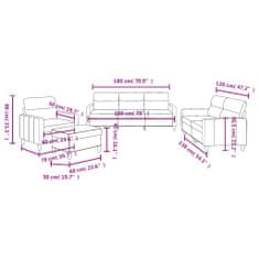 Petromila vidaXL 4-dielna sedacia súprava s vankúšmi bledosivá látka