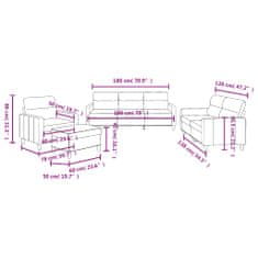 Petromila vidaXL 4-dielna sedacia súprava s vankúšmi krémová látka