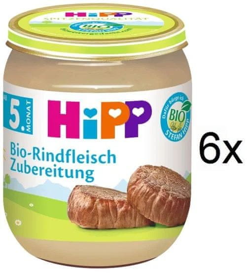 HiPP BIO Hovädzie mäso - 6 x 125g