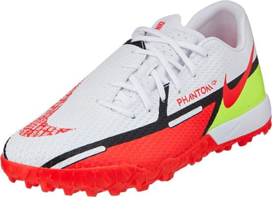 Nike PHANTOM GT2 ACADEMY TF FOOTBALL SHOES Unisex, 38.5 EU, US6, Kopačky, White/Bright Crimson/Volt/Black, Biela, DC0803-167