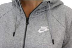 Nike Sportswear Essential Full Zip Fleece Hoodie pre ženy, M, Mikina na zips, Dark Grey Heather/White, Sivá, BV4122-063