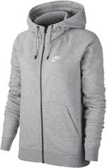 Nike Sportswear Essential Full Zip Fleece Hoodie pre ženy, M, Mikina na zips, Dark Grey Heather/White, Sivá, BV4122-063