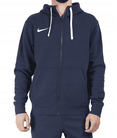 Nike Park Fleece Full Zip Hoodie pre mužov, L, Mikina na zips, Obsidian Blue/White, Modrá, CW6887-451