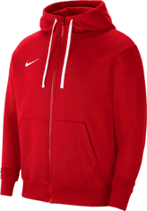 Nike Park Fleece Full Zip Hoodie pre mužov, M, Mikina na zips, University Red/White, Červená, CW6887-657