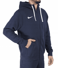 Nike Park Fleece Full Zip Hoodie pre mužov, M, Mikina na zips, Obsidian Blue/White, Modrá, CW6887-451