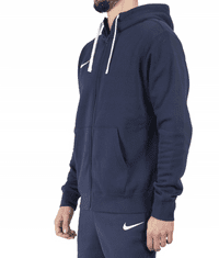 Nike Park Fleece Full Zip Hoodie pre mužov, M, Mikina na zips, Obsidian Blue/White, Modrá, CW6887-451