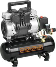 shumee BLACK&DECKER BEZOLEJOVÝ KOMPRESOR. 6L /1KM/ 8BAR /0,75KW / VEĽMI TICHÝ