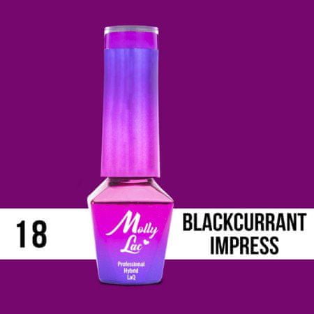 MollyLac 18. MOLLY LAC gél lak -Blackcurrant Impress 5ML