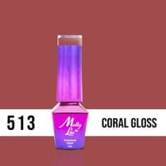 MollyLac 513. MOLLY LAC gél lak Miss Iconic Coral Gloss 5ml